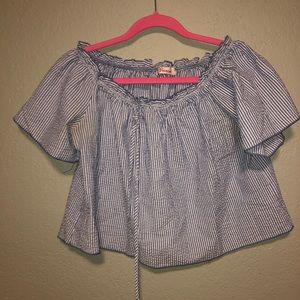 Over the shoulder shirt.